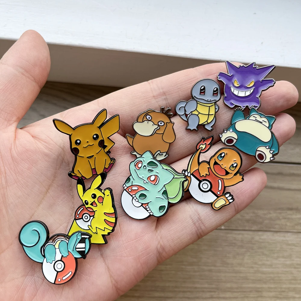 Ensemble d'épingles en émail 9 pièces, broches en métal avec personnage de jeu d'anime mignon pour sac à dos pour femmes