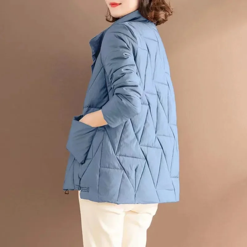 Parkas Women Stand Collar Down Cotton Overcoat Female Jacket Parka Thick Warm Cotton Padded Outwear 2023 New Winter Jacket