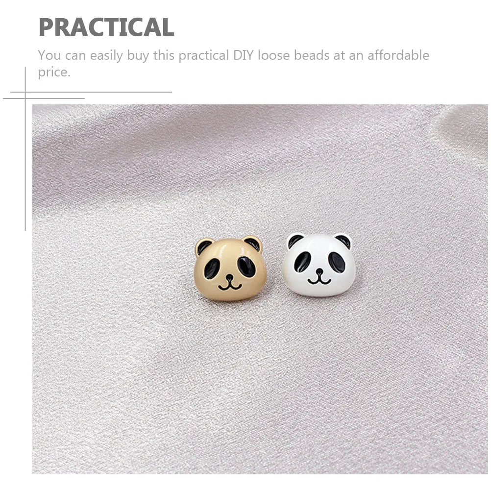 

10Pcs Jewelry Making Beads Panda Shaped Alloy Spacer Charms for DIY Bracelet Necklace Hair Jewelry Decor Craft DIY Supplies