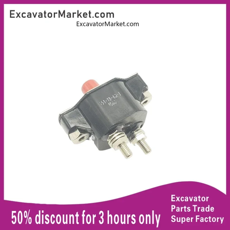 

Excavator Spare Doosan Daewoo 60, 150, 225, 215, 300, 370-5/7/9 Short circuit breaker, circuit breaker, overcurrent protector