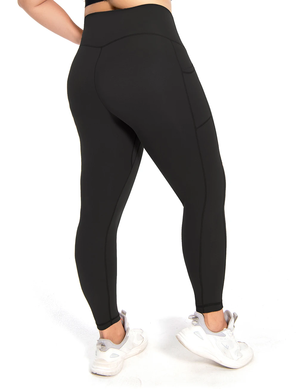 Nepoagym Tummy Control Yoga Leggings Pockets,No Front Seam Sports leggings,Hidden Scrunch,High Waisted 25 Inch 7/8 Plus Size image 3