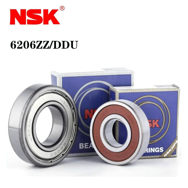 

Original Japan NSK Deep Groove Ball Bearing 6206ZZ 6206DDU 30*62*16mm ABEC-9 High Precision Speed Metal Rubber Sealed Bearings