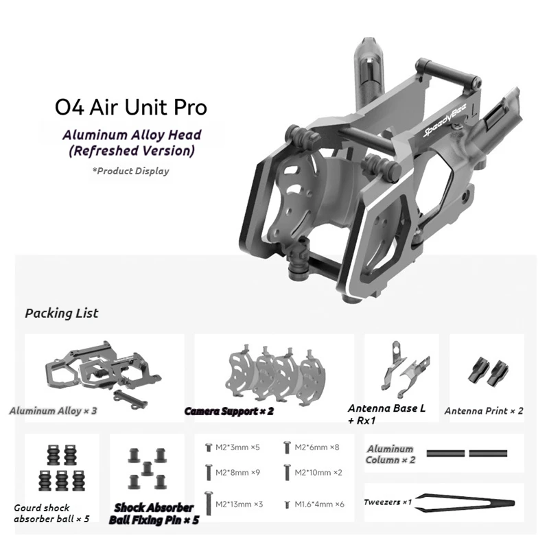 Acessórios/Peças para Drone FPV SpeedyBee: Estrutura Frontal em Liga de Alumínio para Drone Bee25/Master 3X, Compatível com O4 Pro DIY FPV Drone