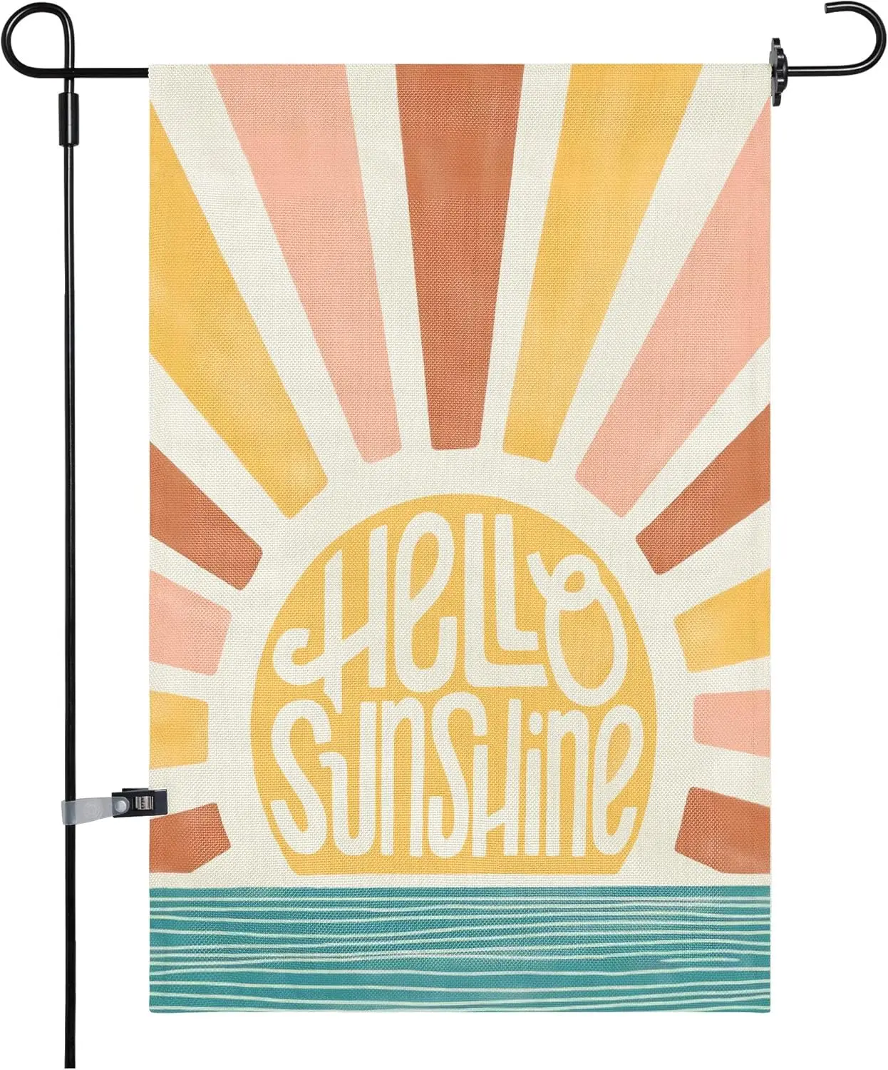 

Флаги для сада Hello Sunshine, летние флаги 12 × 18 дюймов, двухсторонние мешковины, вертикальные дворы, уличное украшение