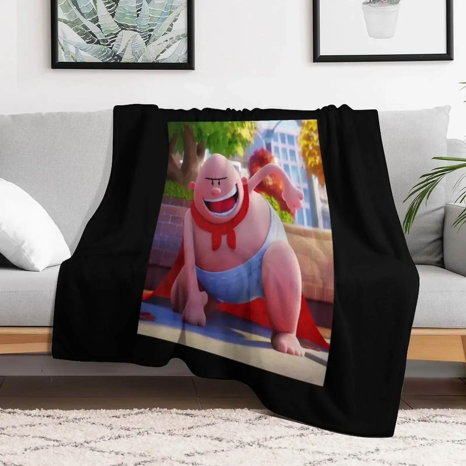 

Retro Captain Underpants Throw Blanket Plush Flannel Decorative Sofa Decorative Beds Blankets Decoratives Thins Blankets
