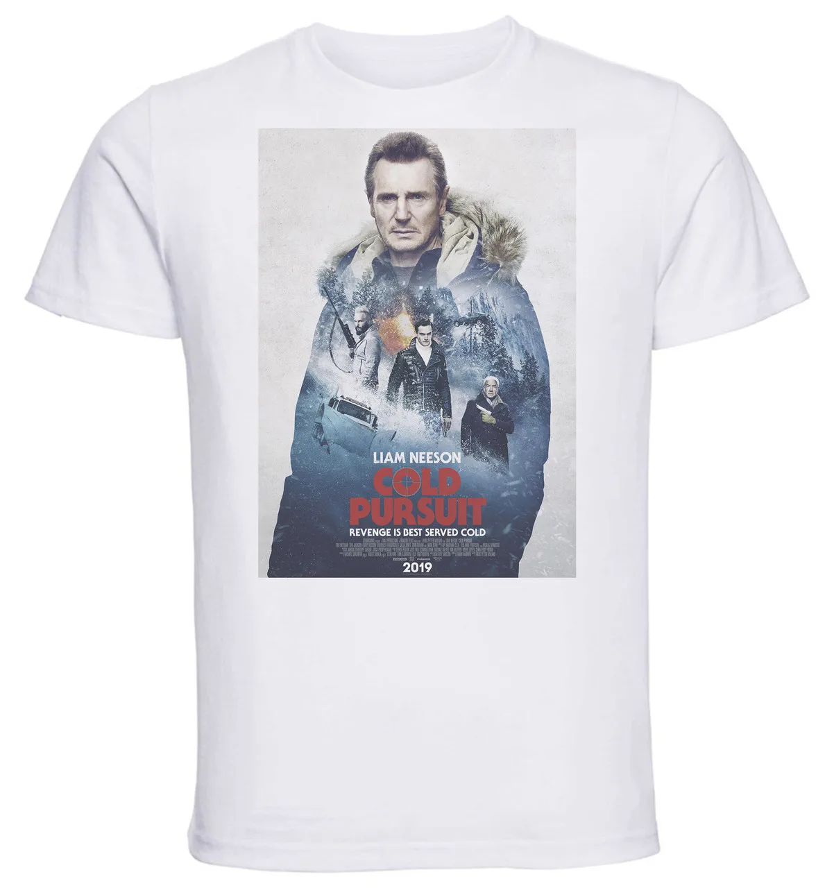 T-shirt Unisex - White - Cold Pursuit Playbill