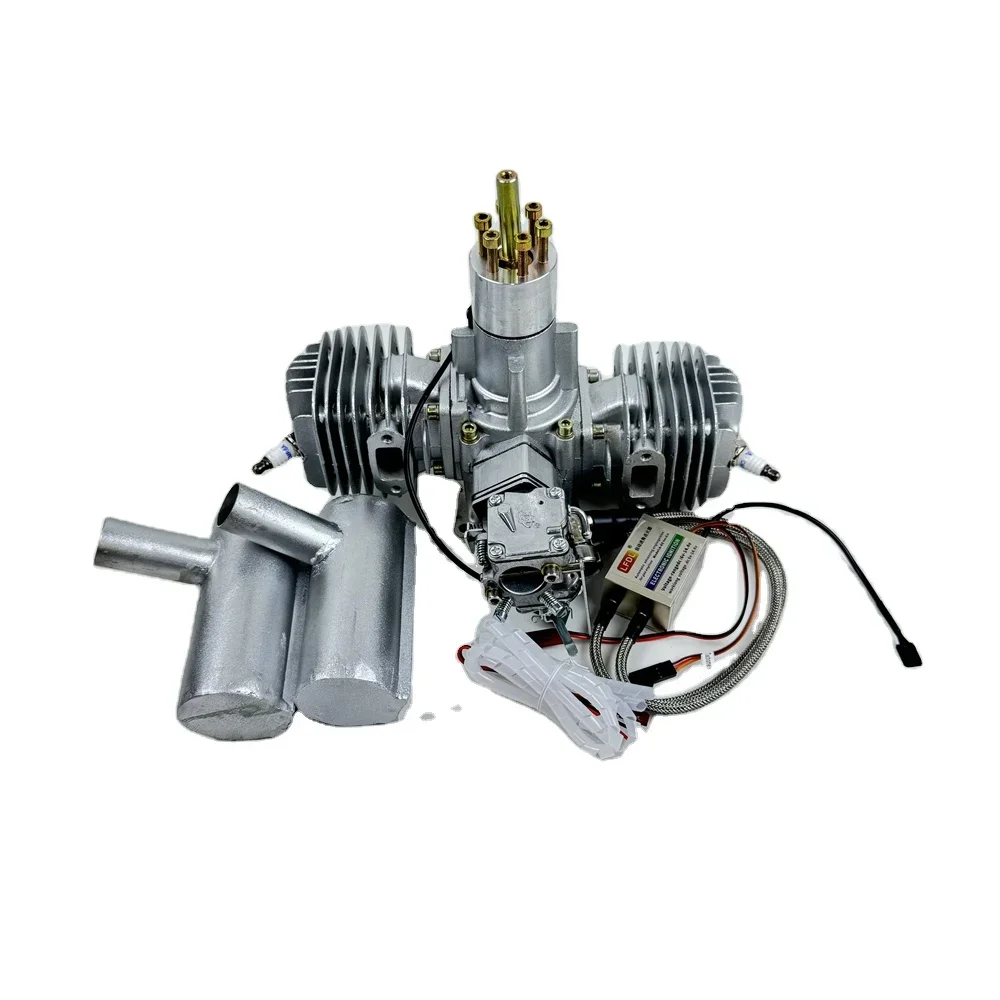 DLE120T4 VS JRDT 120CC 2-Cylinder 2-Stroke Gasoline Engine For RC Fix Wing Model Plane