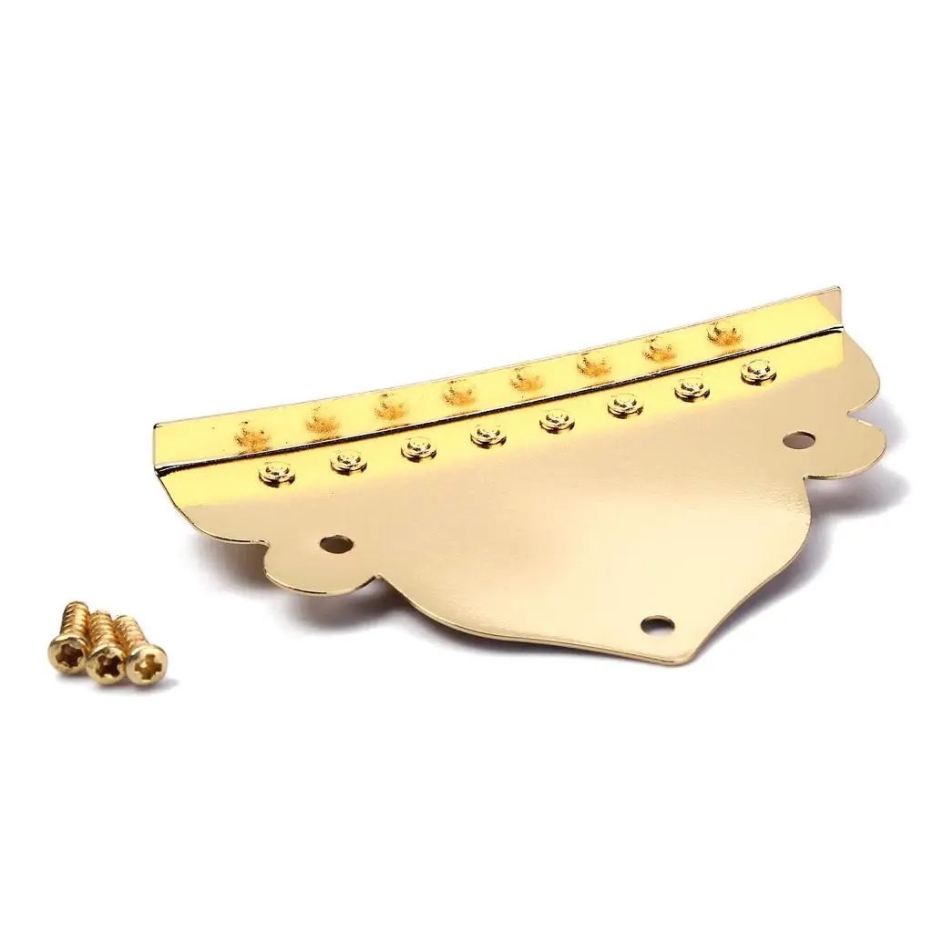 Pratical Parts Gold Tailpiece Tail Piece for 8 String Mandolin With Screws