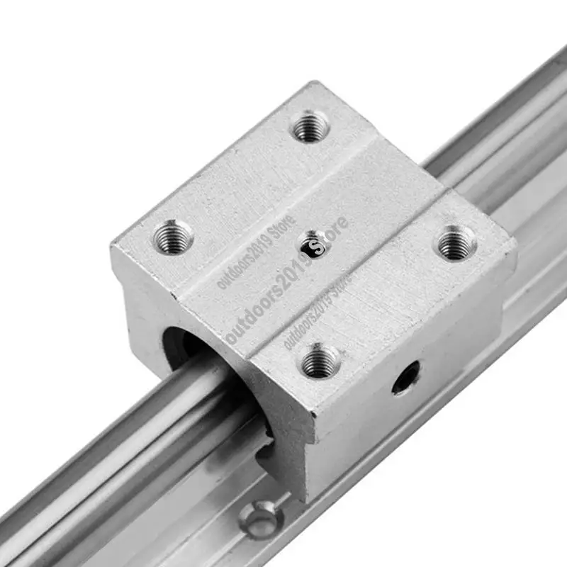 Linear Rails And Bearings,1Pcs Linear Guide Rail 500Mm +2Pcs Linear Bearing 12Mm Slide Blocks SBR12UU-ABHG
