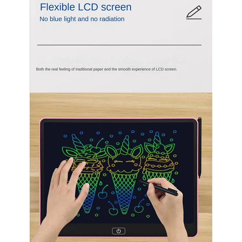 FBil-16インチLCDライティングタブレット、電子描画落書きボード、デジタルカラフル手書きパッド