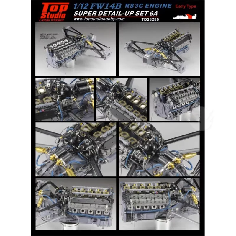 Top Studio 1:12 FW14b R33C Engine Early Type TD23280 Modify and Assemble Model Accessories