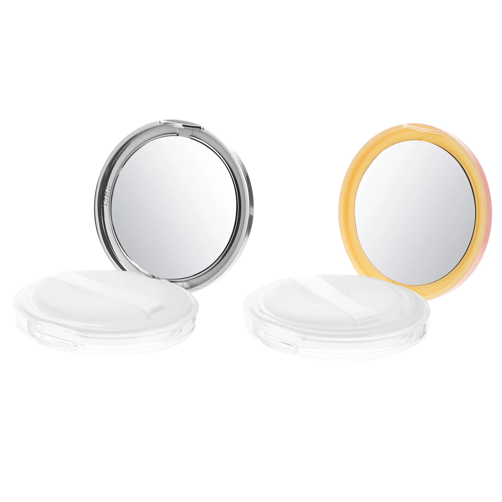

2Pcs Loose Powder Box Ultra Thin Travel Makeup Container Lightweight Reusable Portable Compact Case for Body Face Powder