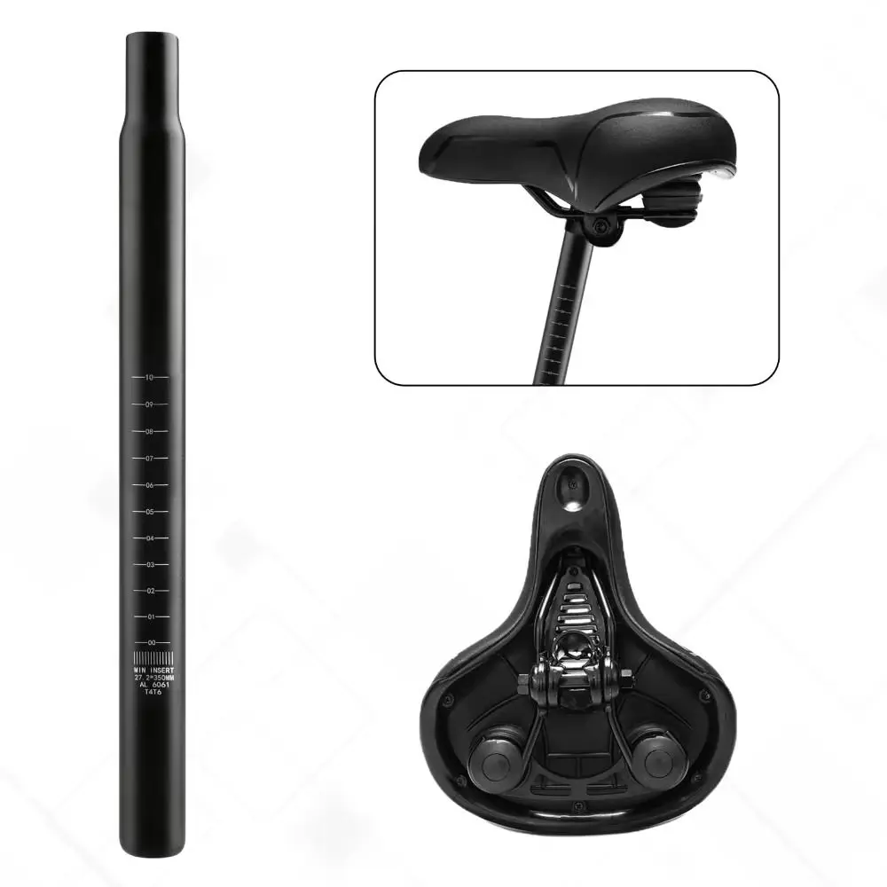 

Aluminum Alloy Bicycle Seat Post 450mm Length Shrink Head Design Mountain Bike Seat Post Extended Seat Tube 350mm Length