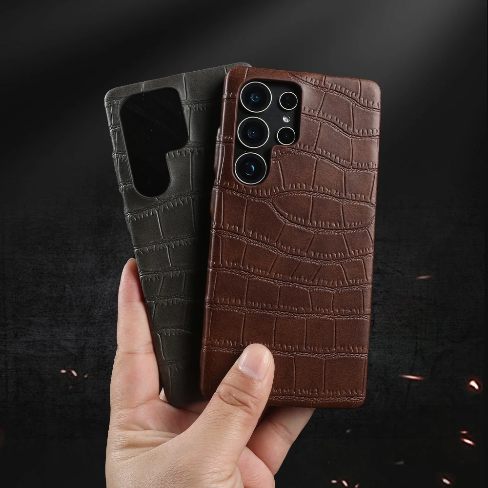 

Crocodile Leather Phone Case For Samsung Galaxy S26 Ultra S26Ultra S 26 Ultra Back Cover Case S26 Plus Coque Funda Capas Shell