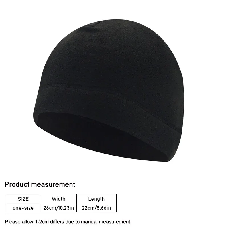 Men Polar Fleece Cap Winter Warm Outdoor Sports Skiing Cycling Hat Windproof Soft Beanie Cap Women Ski Bike Hat