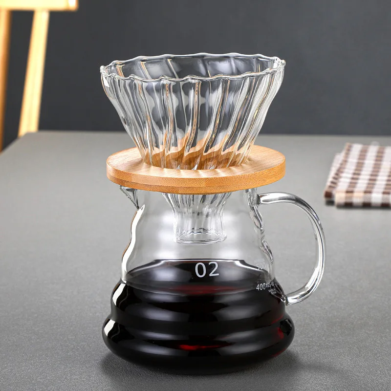 360/600/800 ml hitzebeständige Kaffeekanne, Klarglas-Wasserkocher, Teiltopf mit Deckel, Zubehör für Kaffee-Espressomaschinen zum Übergießen – Detail 11