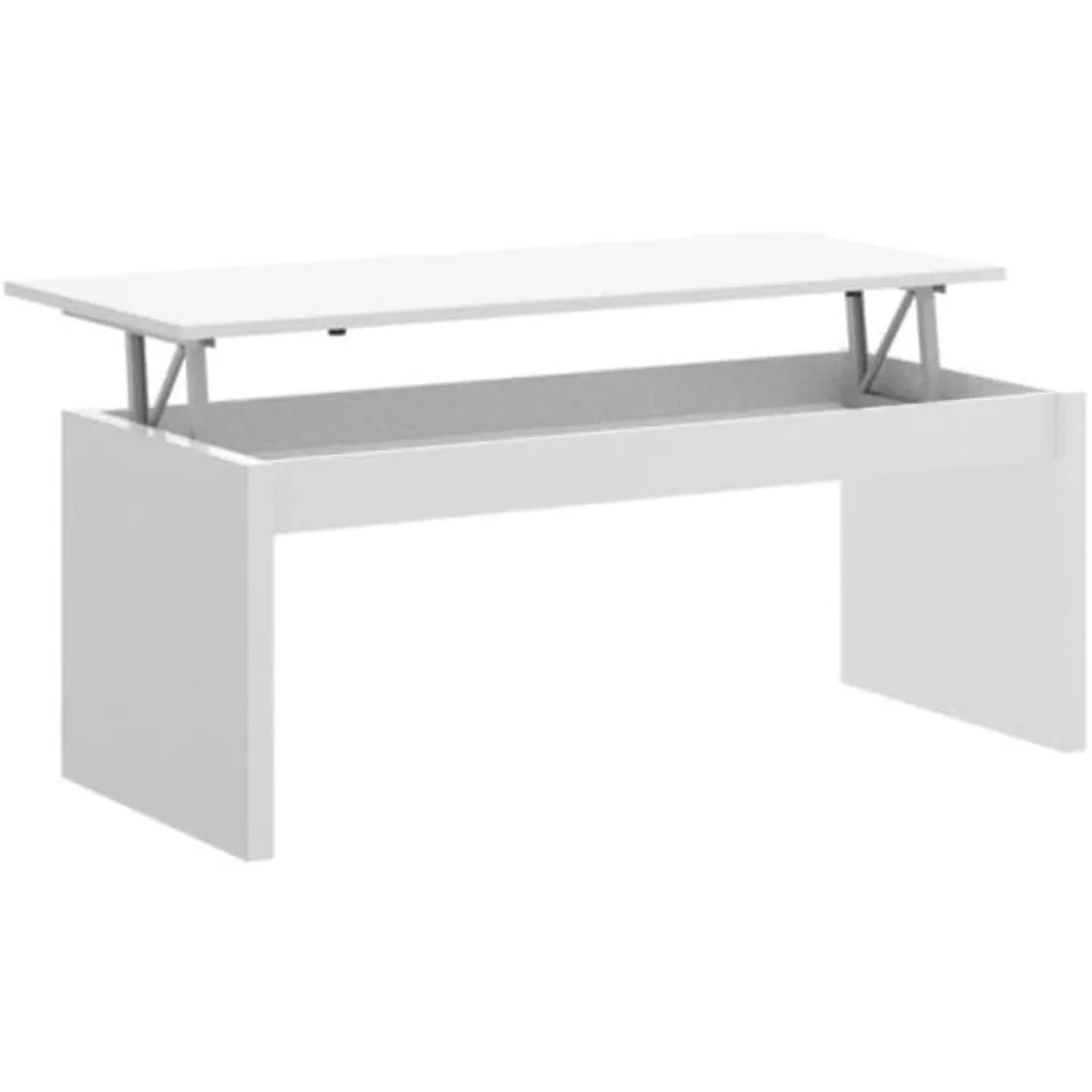 توس موبليس CTM ® Mesa Centro Premier Elevable 100x50x45/58 cm – Mesa Auxiliar para Salón con Compartimo Interior – وضع Diseño