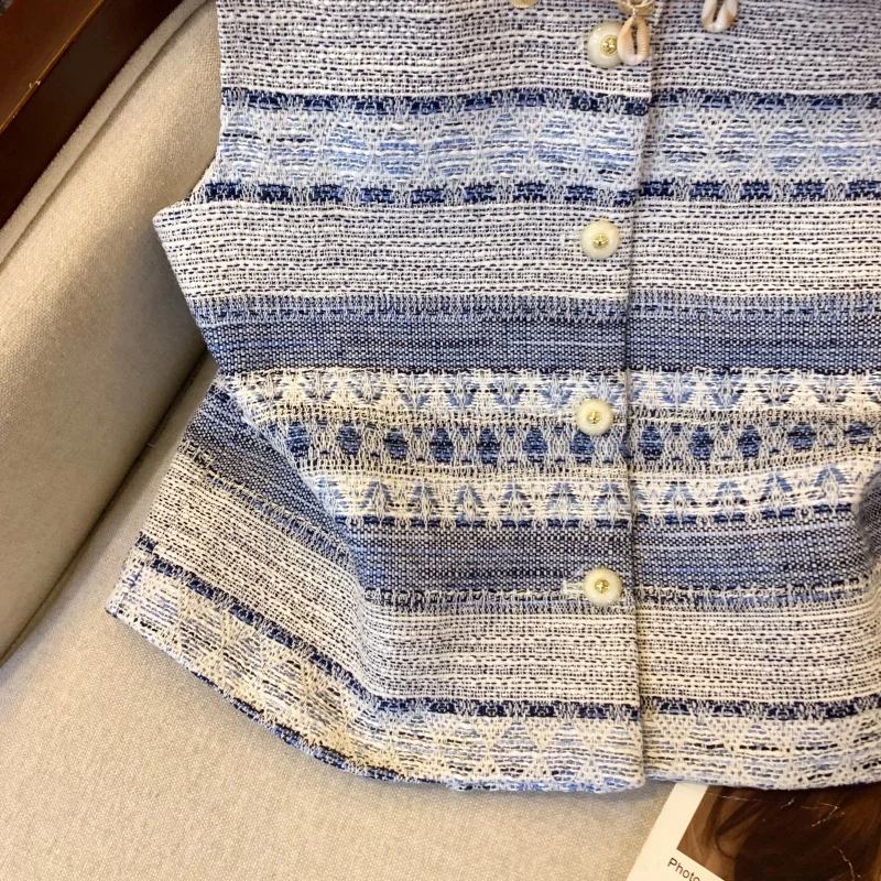 Camisola vintage coletes femininos topos 2025 outono sem mangas único breasted elegante chique moda malhas jumpers colete