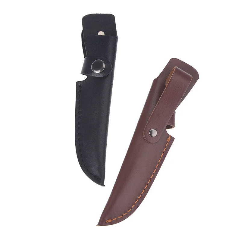 1PC Random Color Delicate And Durable 18.5cm X 4cm Knife Holder Outdoor Tool Sheath Cow Leather For Pocket Knife Pouch