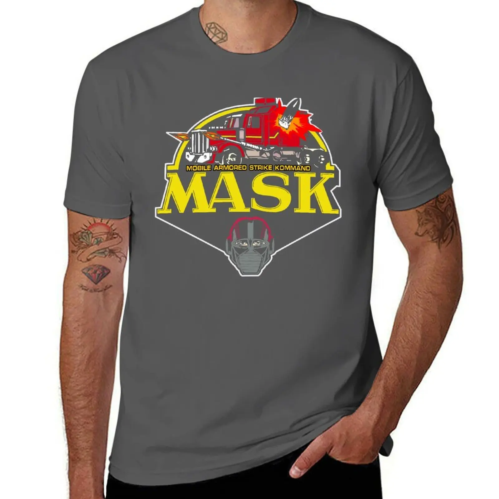 

MASK Mobile Armored Strike Kommand Retro 80's Cartoon T-Shirt Graphic Print Short Sleeve T-Shirt