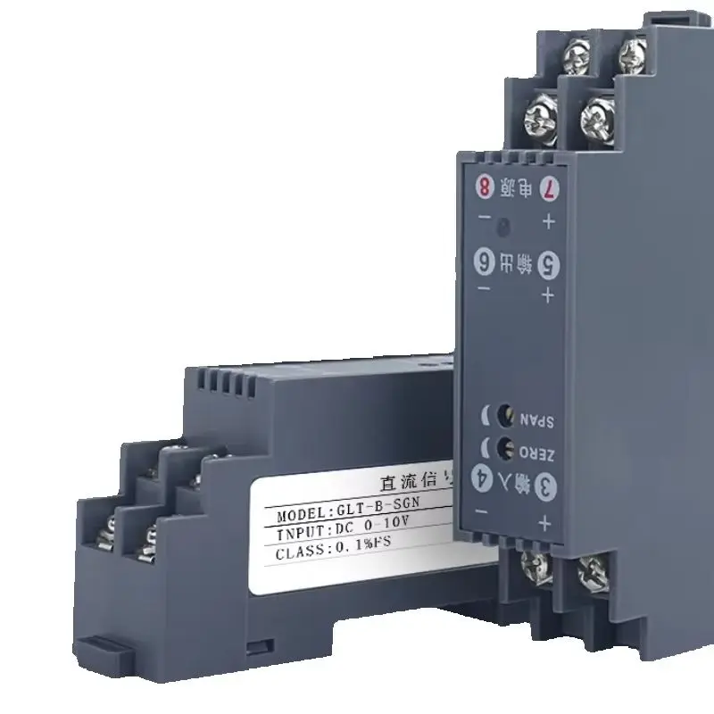 DC Voltage Transmitter Signal Isolator Current Voltage Sensor 0-75mV 50V 100V Input Isolation Module 4-20mA to 0-10V Converter