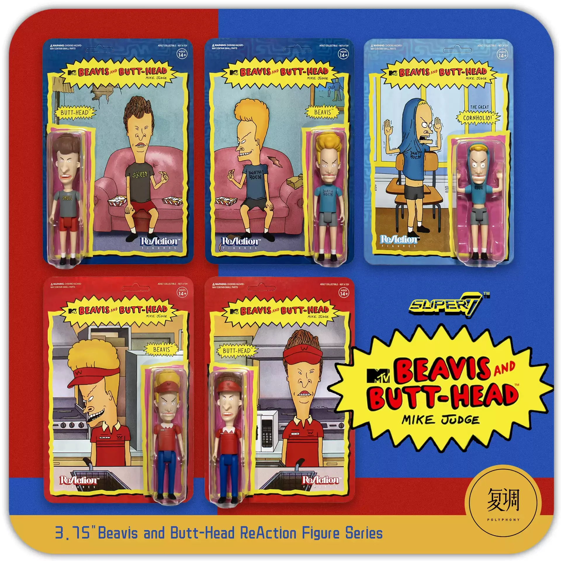 Original Super7 Beavis And Butt-Head Series 1 Burger World Retro Hanging Card Action Figure Ornament Collect Toys Birthday Gifts view 6