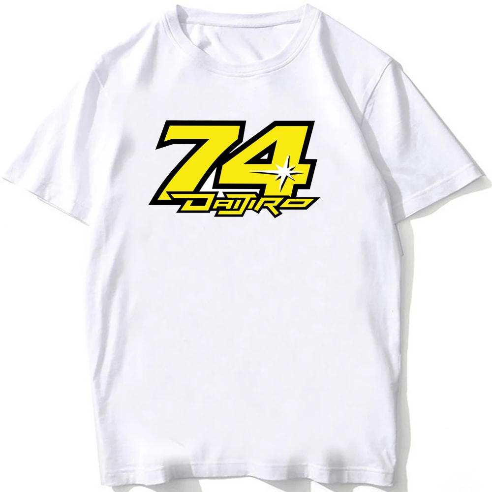 GP Daijiro Kato 74 Riding T-Shirt New Summer Men Short Sleeve Moto Sport Boy Casual White Tops Motorcycle Rider Tees