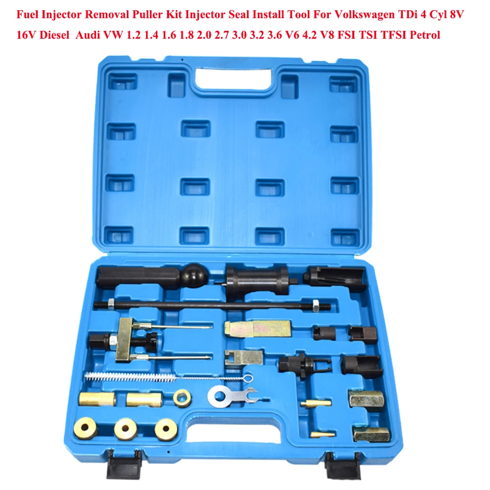 Fuel Injector Removal Puller Kit Injector Seal Install Tool For Audi Vw Petrol  Diesel Engines  FSI TSI TFSI