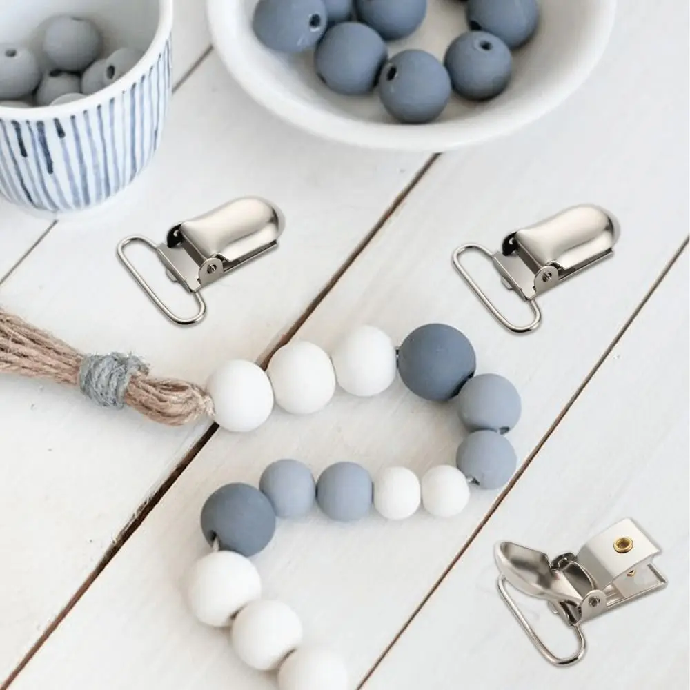 

10pcs NEW Multi-functional Pacifier Holder DIY Rust-proof Bib Clips Non-slip Metal Clip Stroller Accessories