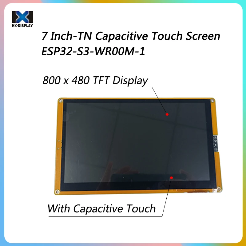 شاشة تعمل باللمس ESP32S3 N16r8 لأردوينو ، LVGL ، 7 "، RGB ، LCD ، TFT ، WiFi ، وحدة بلوتوث ، دعم TF ، نوع C على متن الطائرة ، 16MB ، flash 800x480