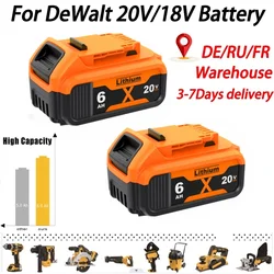 Batería de repuesto para Dewalt DCB200, cargador de batería Compatible con DCB206, DCB207, DCB204, DCB203, 20V, 3,0 Ah, 6,0 Ah, 9,0 Ah