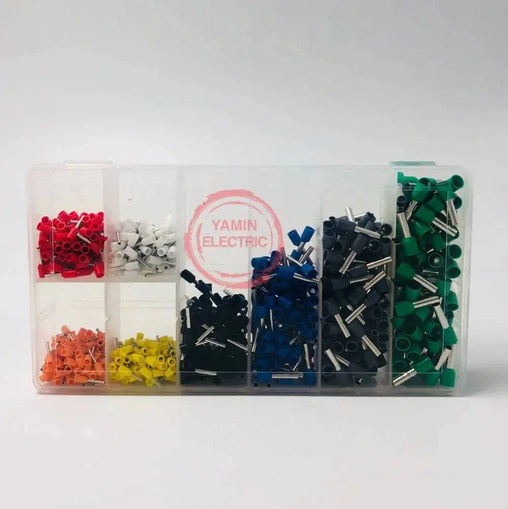 800 teile/satz Mixed Kupfer Draht Crimp Stecker Isolierte Cord Pin End Rohr Terminal Tool Kit Set AWG 10-22