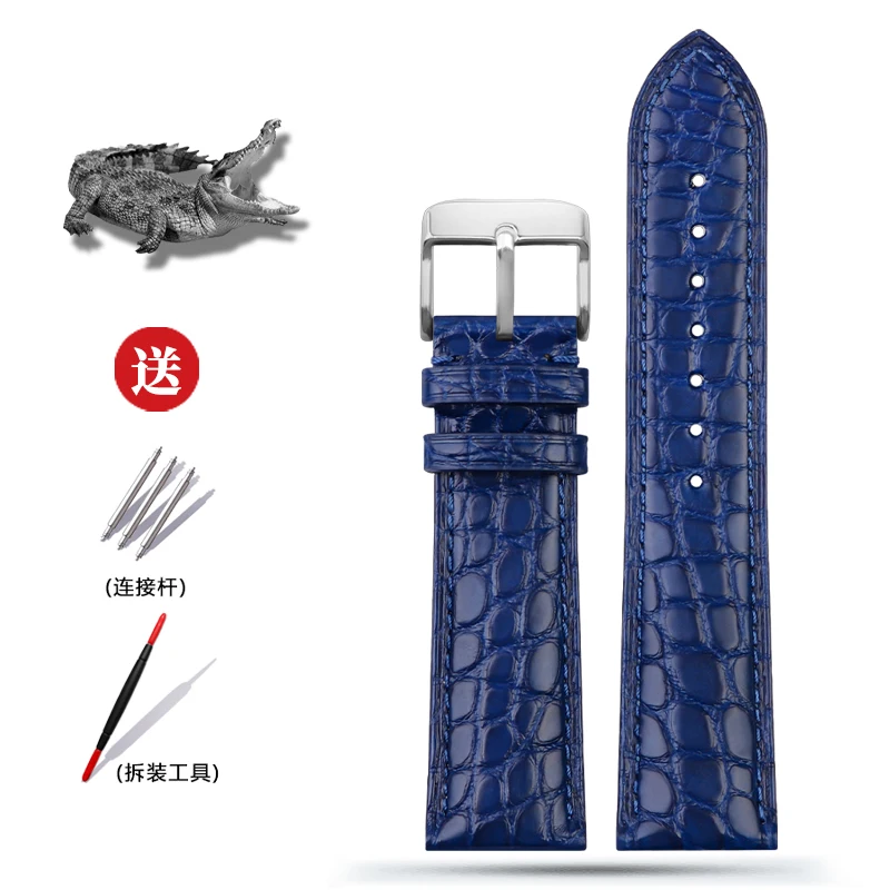 MEIKEJIA Alligator-Uhrenarmband 12 mm, 14 mm, 15 mm, 16 mm, 17 mm, 18 mm, 19 mm, 20 mm, 21 mm, 22 mm, Schwarz, Braun, Blau, Krokodilleder-Armband. Für alle Marken 3