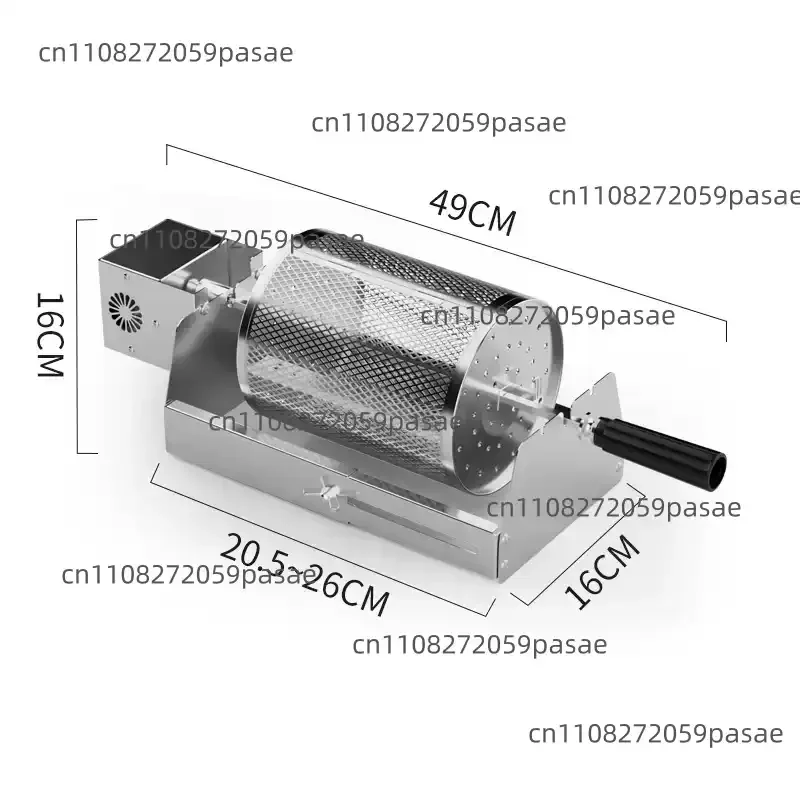 BBQ Rotisserie Cage, Rotating BBQ Cylinder, BBQ Grill, Smoked Meat Round Grill, Rotating Grill Basket