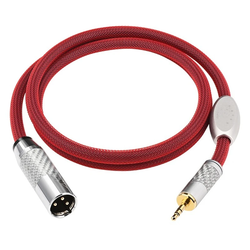 Sterling Silver Core 3.5mm Male to 3 Pin Xlr Male/Female Hifi Microphone Cable for Mobile Laptop Speakers Stereo Audio Cable