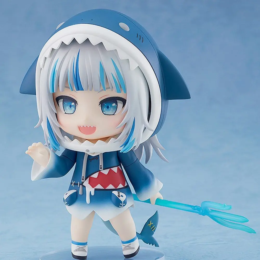 Q Version Nendoroid 1688 Gawr Gura Shark Action Figure Swap Face Movable Joints Collectible Anime Model Toy Ornament Doll Gift view 3