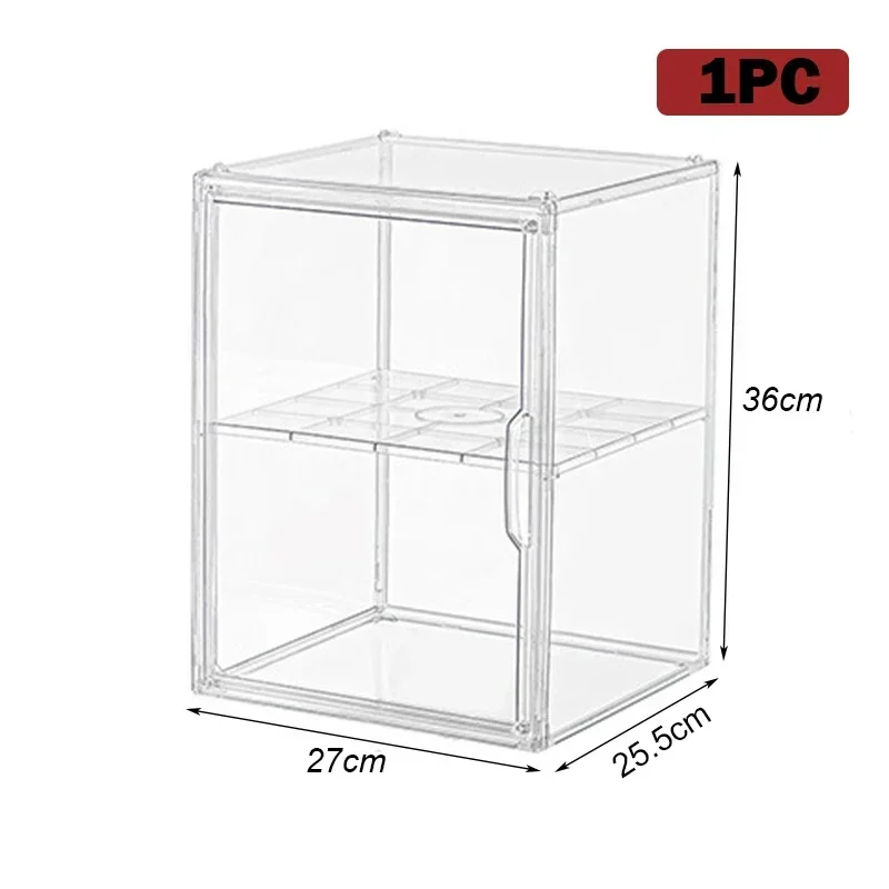 Transparent Storage Box Organizer Bookshelf Album CD Desktop Dustproof Display Cabinet Book Storage Box Magazine Organizer image 3