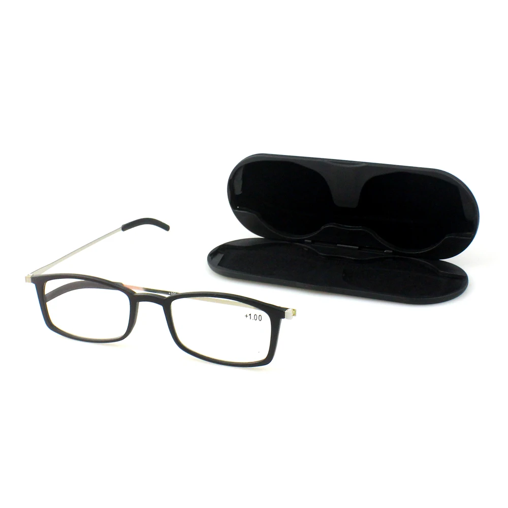 

Portable Anti Blue Reading Glasses for Men Magnetic Case Fashion 2025 Metal High Quality for Small Face Ultra Thin Glasses Case