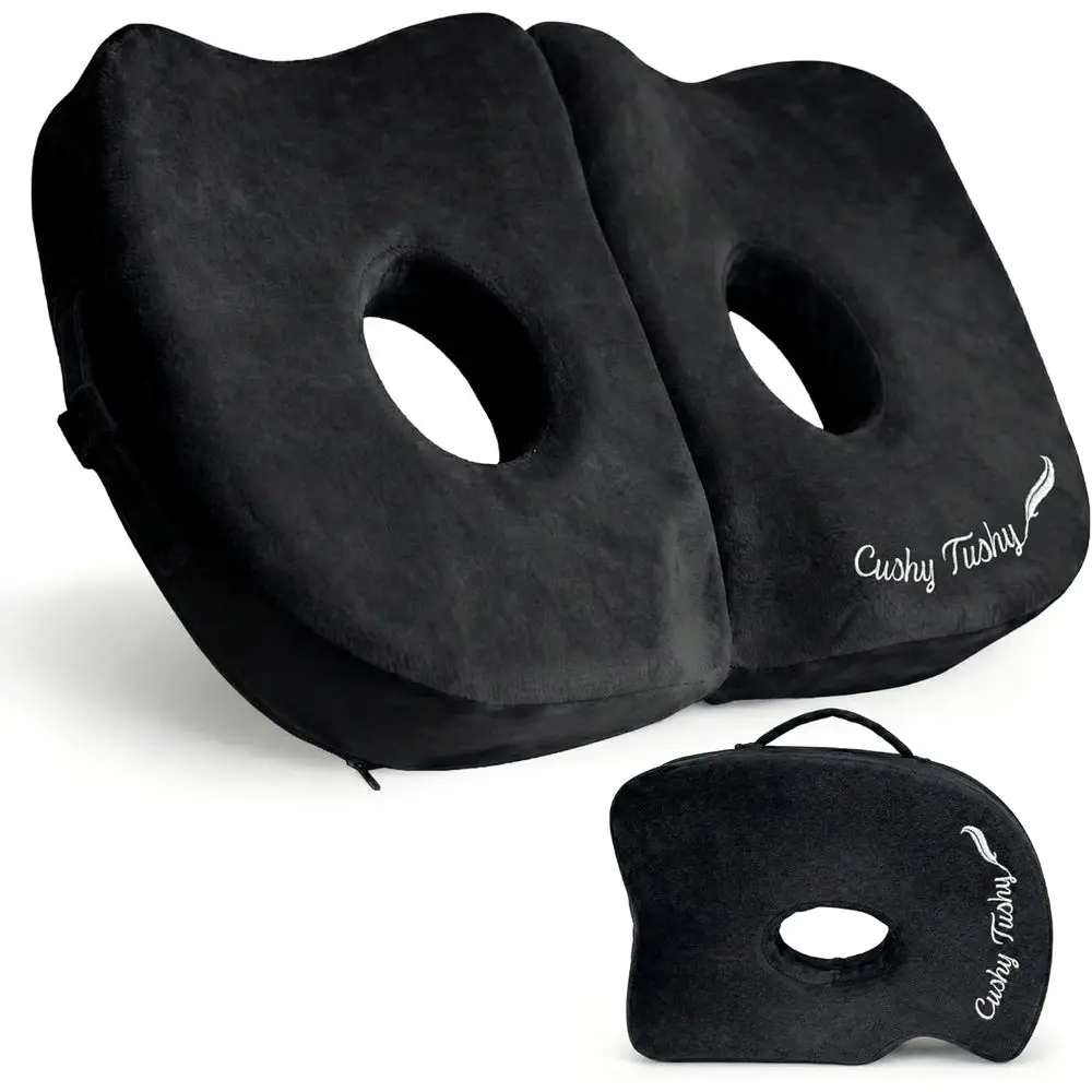 

Ergonomic Seat Cushion for Sciatica, Hip, and Hamstring Relief | Comfortable Support Pillow for Home, Office, and Car