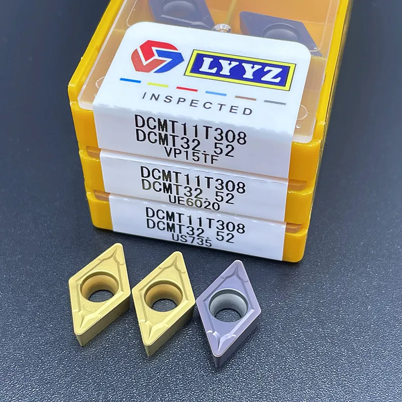 DCMT070204 DCMT070208 DCMT11T304  DCMT11T308 VP15TF UE6020 US735 carbide inserts Internal Turning tool