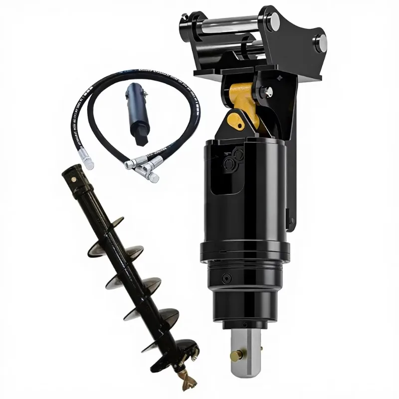 【Best-selling】TAEKKO Hydraulic Clay Rock Drilling Auger For Excavator Skid Steer Backhoes Loader--Hydraulic Auger Drilling Machi