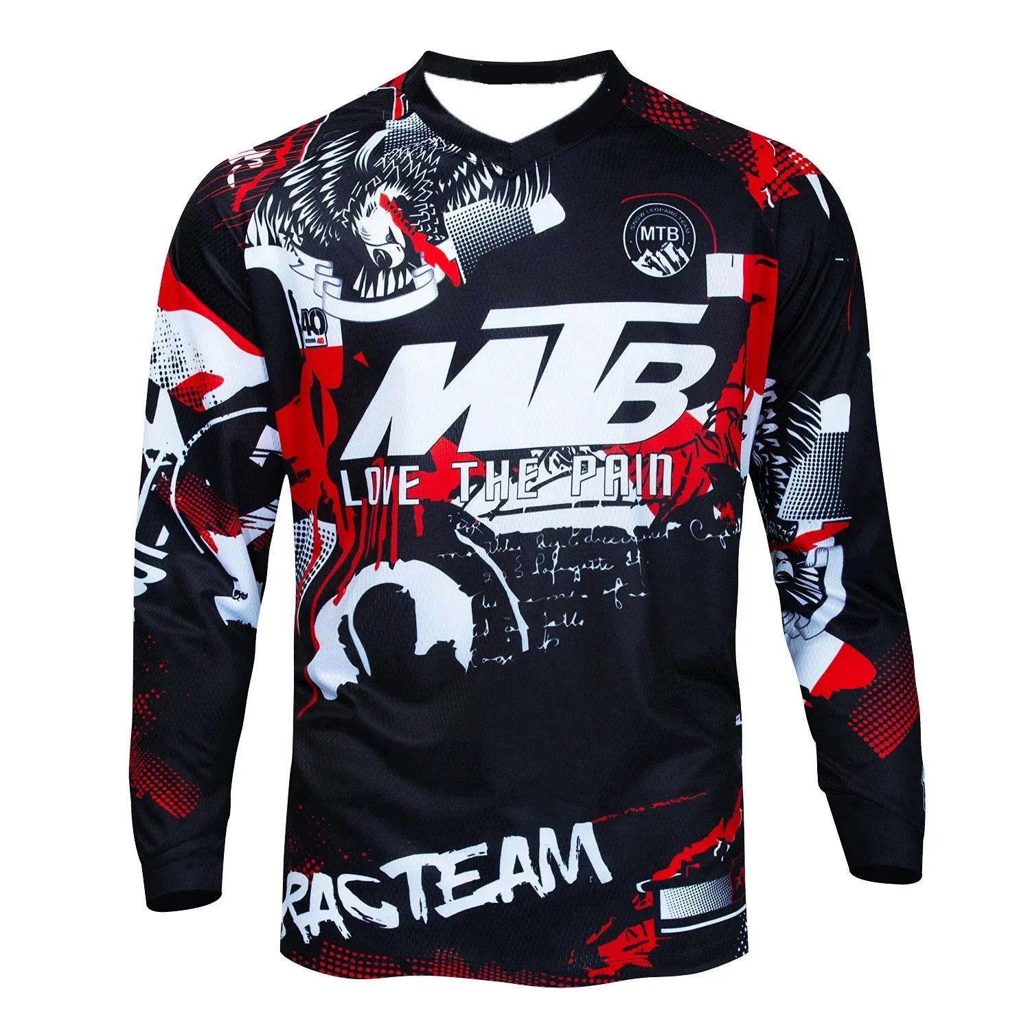 Pro Long Sleeve Motocross Shirt Mountain Bike Downhill Jersey Cross Country Bike Racing Shirt Quick Dry Mountain Bike T-Shirt