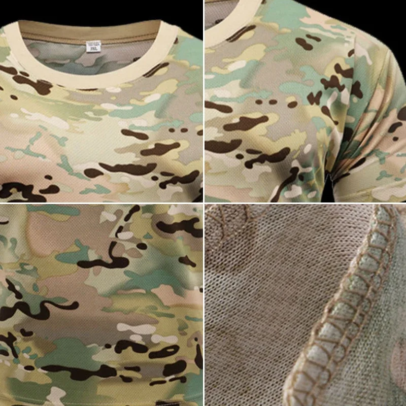 Forest Camouflage T Shirt for Men 3D Printing Jungle Desert Russian T-shirts Oversized Quick Dry Tops Short Sleeve Tee Shirts