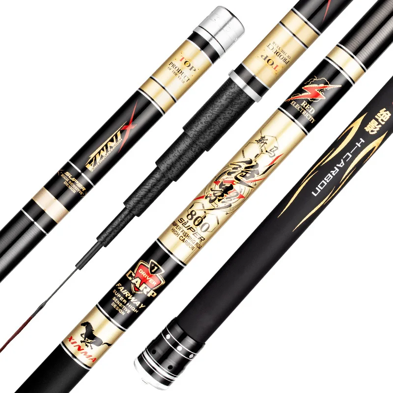 8M-13M Hand Rod Superhard 28-19 Tune Super Light Long Fishing Pole Taiwan Fishing Rod Stream Rod Long-distance Fishing Rods