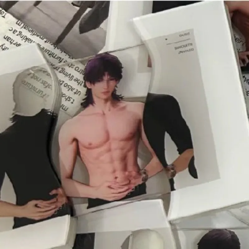Game Love and Deep Space Handsome Character Abdominal Muscle Acrylic Pull Through Card Rafayel Xavier Zayne Sylus Caleb Stand