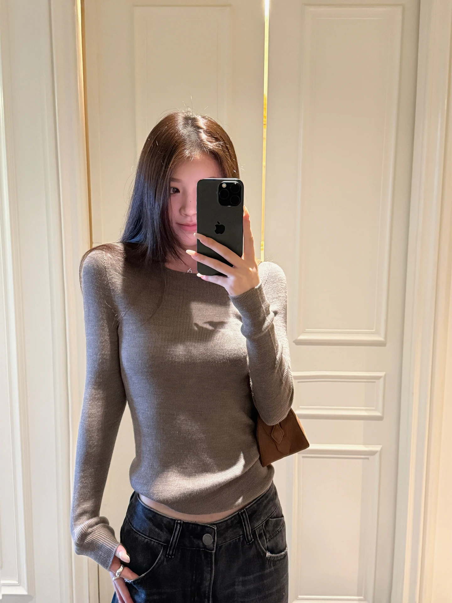 

Изысканный вязаный свитер из 100% шерсти, премиум-класса, из новозеландской шерсти, приталенный, повседневный, с длинными рукавами, женский.