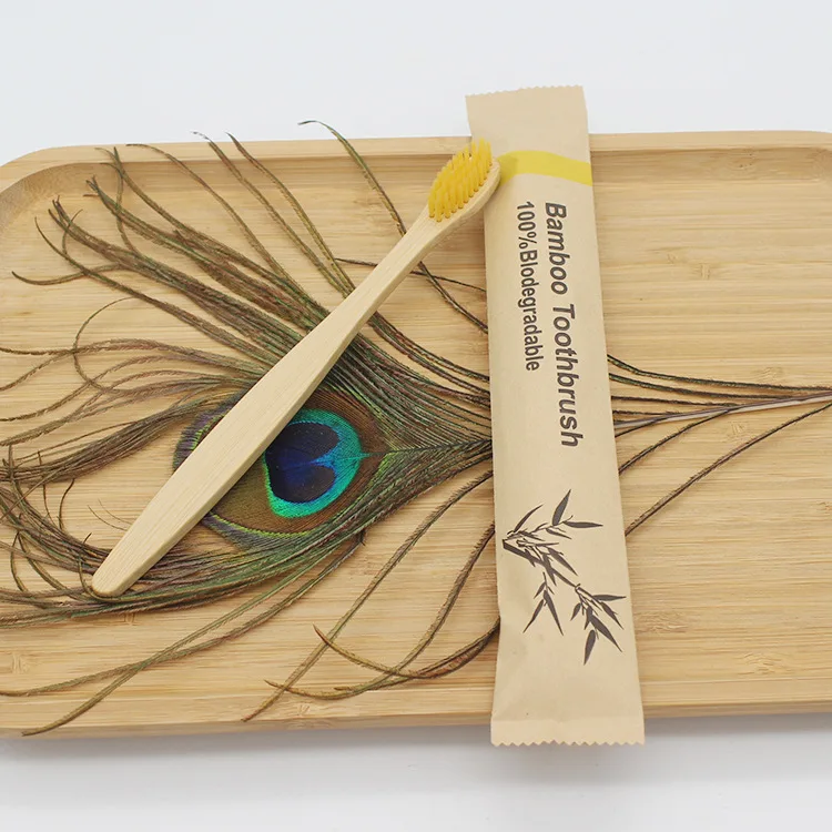 50/100 Stuks Aanpasbare Logo Borstelharen Bamboe Tandenborstel Milieuvriendelijke Houten Tandenborstels Reizen Tandenverzorging Gereedschap voor Volwassenen
