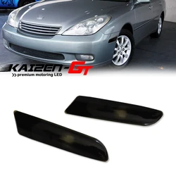 Smoked Lens Front Bumper Side Marker Light Cover Housings For 2002-2003 Lexus ES300 & 2004-2006 Lexus ES330 Fender Flare Light