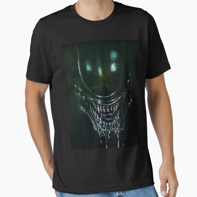 

Smile 80s horror sci fi Alien xenomorph LV-426 Monster printed t shirt for men 100% cotton large size Adult tops S-6XL