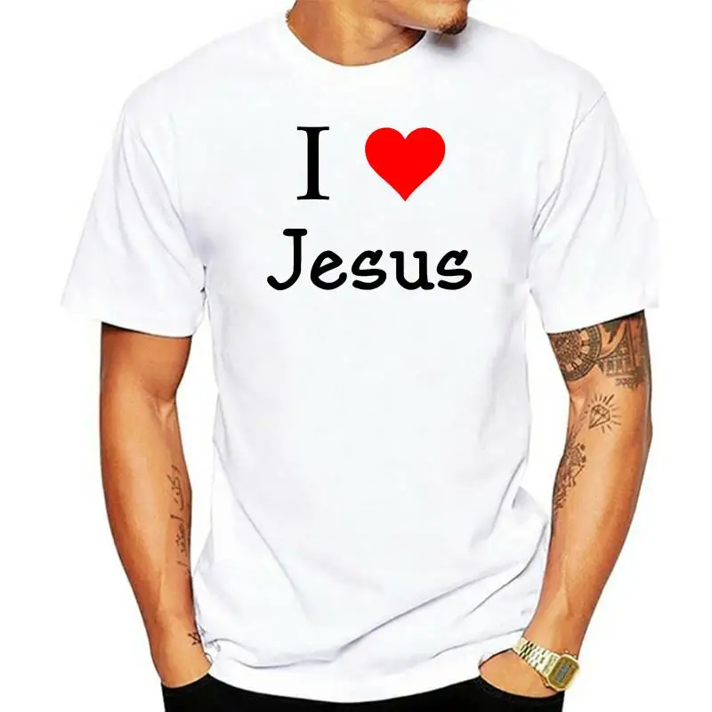 2018 Summer Tee Shirt I Love Jesus Scripture Religious Gospel Slogan Evangelism ChriFunnyan Men T-shirt O-Neck T-shirt